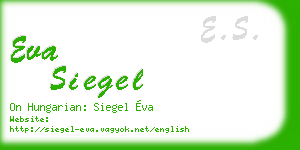eva siegel business card